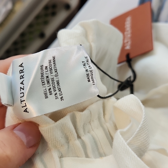 ALTUZARRA Catkin off white linen pants size S BNWT - Picture 15 of 16
